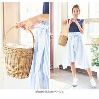 ラタン素材かごバッグ（バスケットバッグ）。安可愛いプチプラファッション神戸レタス2017春夏流行のトレンドアイテム